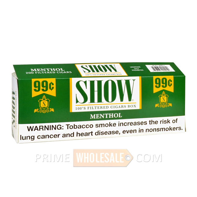 Show Menthol Filtered Cigars 10 Packs of 20