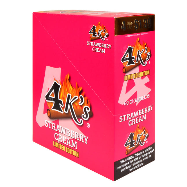 4 Kings Cigarillos 15 Packs of 4 Pre-Priced 1.39 Strawberry Cream