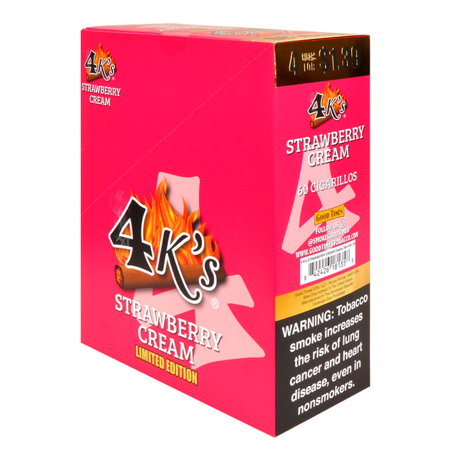 4 Kings Cigarillos 15 Packs of 4 Pre-Priced 1.39 Strawberry Cream