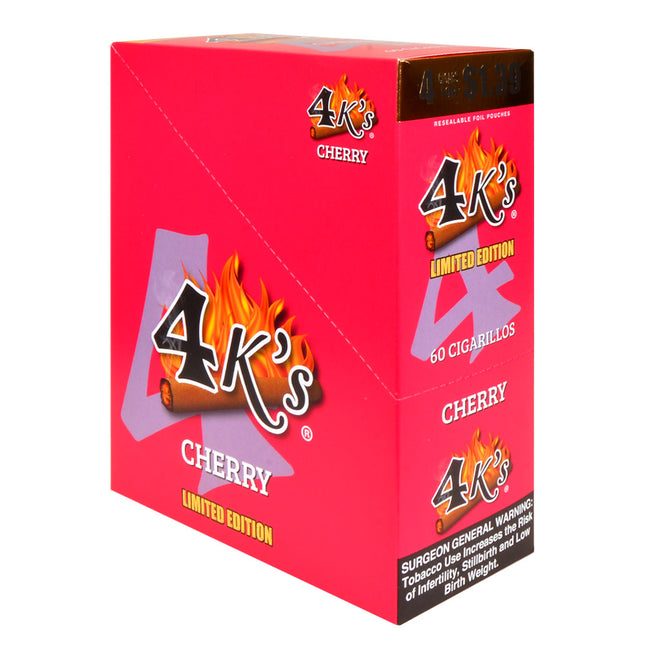 4 Kings Cigarillos 15 Packs of 4 Pre-Priced 1.39 Cherry