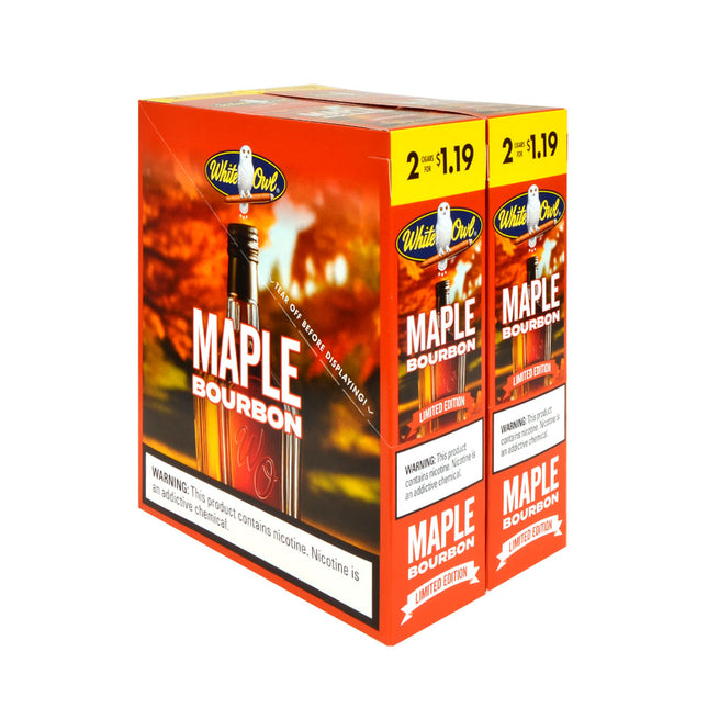 White Owl Maple Bourbon Cigarillos 1.19 Pre-Priced 30 Packs of 2