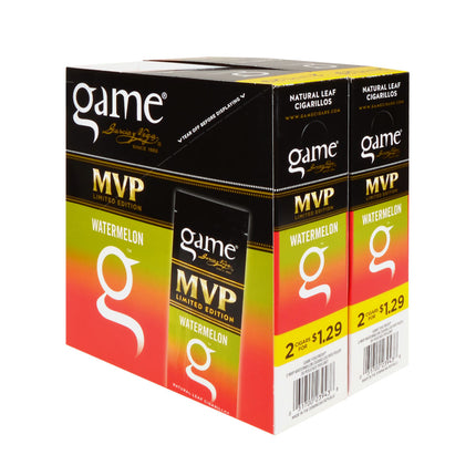 Game Cigarillos Foil Watermelon 2 for 1.29 Pre-Priced 30 Packs of 2