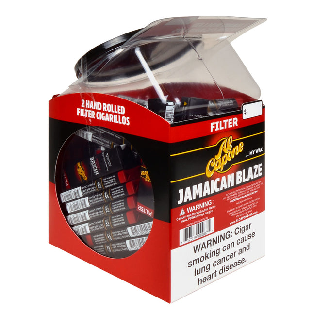 Al Capone Jar Jamaican Blaze (Rum) Filter Cigarillos 60 Packs of 2