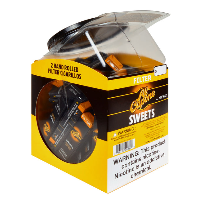 Al Capone Jar Sweets (Cognac) Filter Cigarillos 60 Packs of 2
