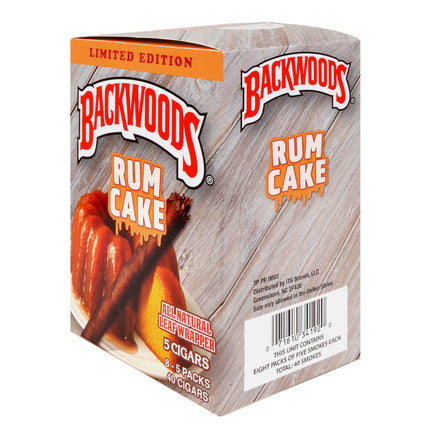 Backwoods Rum Cake Cigars 8 Packs of 5