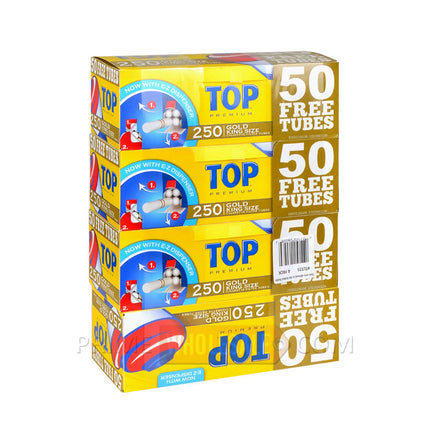 Top Premium Filter Tubes King Size Gold (Light) 4 Cartons of 250