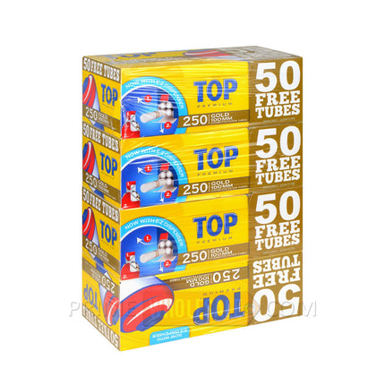 Top Premium Filter Tubes 100 mm Gold (Light) 4 Cartons of 250
