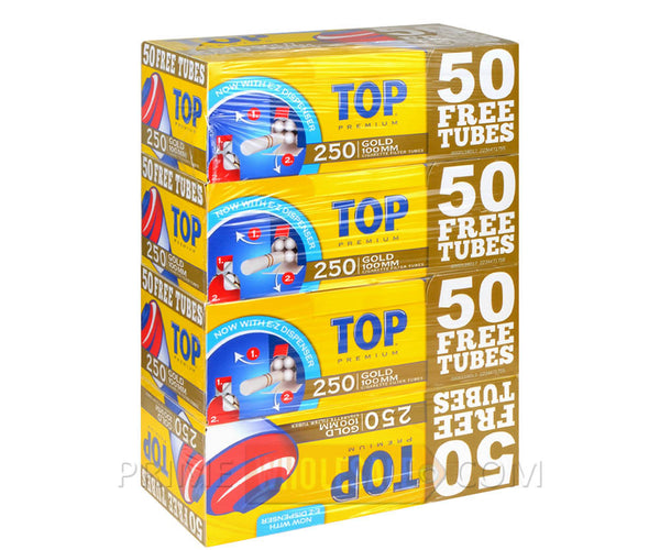 top 100mm cigarette tubes Top Premium Filter Tubes 100 mm Gold (Light) 4 Cartons of 250 top 100mm cigarette tubes Top Premium Filter Tubes 100 mm Gold (Light) 4 Cartons of 250