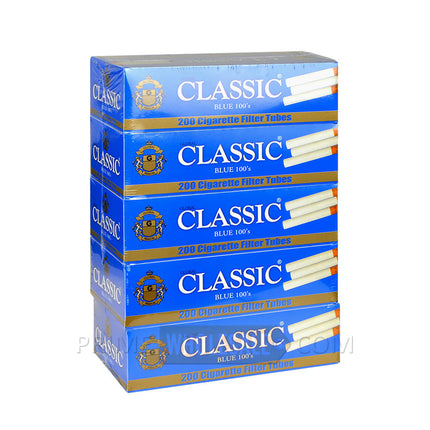 Classic Filter Tubes 100 mm Blue (Light) 5 Cartons of 200
