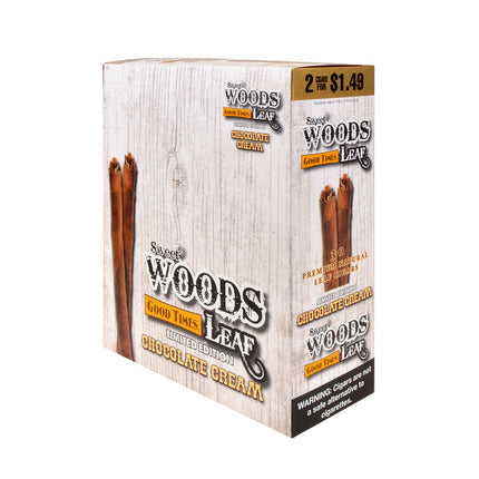 Good Times Sweet Woods Leaf Cigars Chocolate Cream 1.49 Pre-Priced 15 Packs of 2