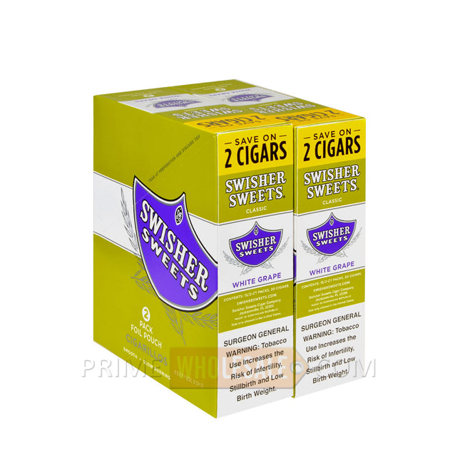 Swisher Sweets White Grape Cigarillos 30 Packs of 2