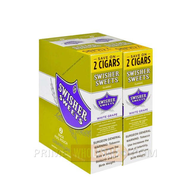 Swisher Sweets White Grape Cigarillos 30 Packs of 2