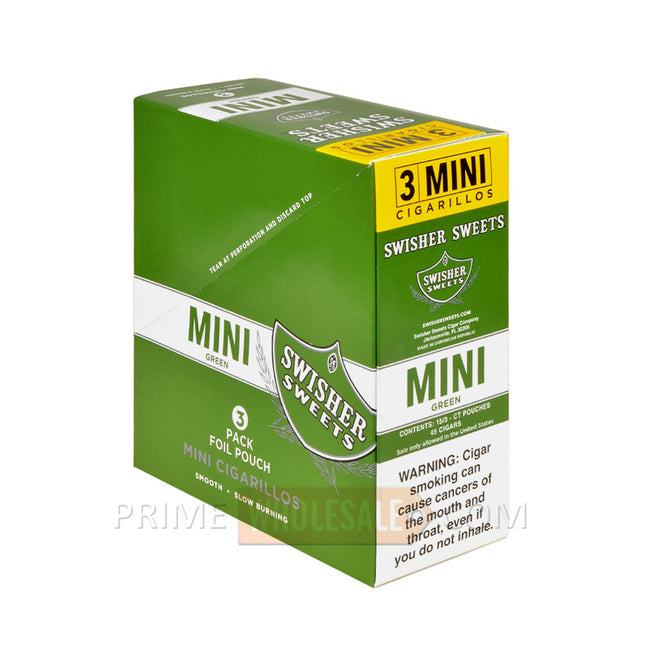 Swisher Sweets Green Mini Cigarillos 15 Packs of 3