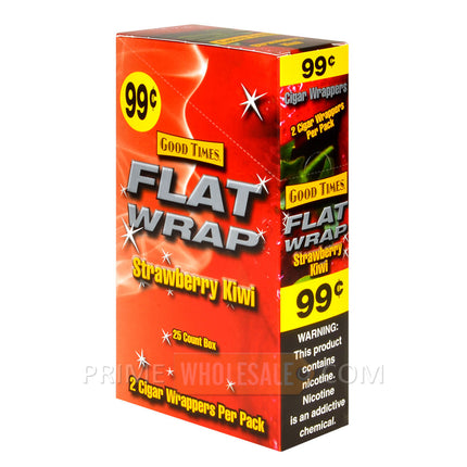 Good Times Flat Wraps 99c Pre-Priced 25 Packs of 2 Strawberry Kiwi