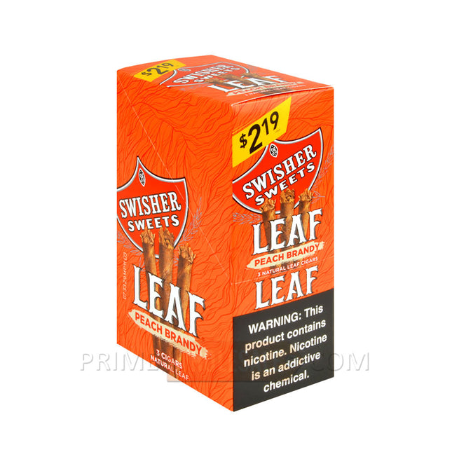 Swisher Sweets Leaf Peach Brandy Cigars 2.19 Pre-Priced 10 Packs of 3