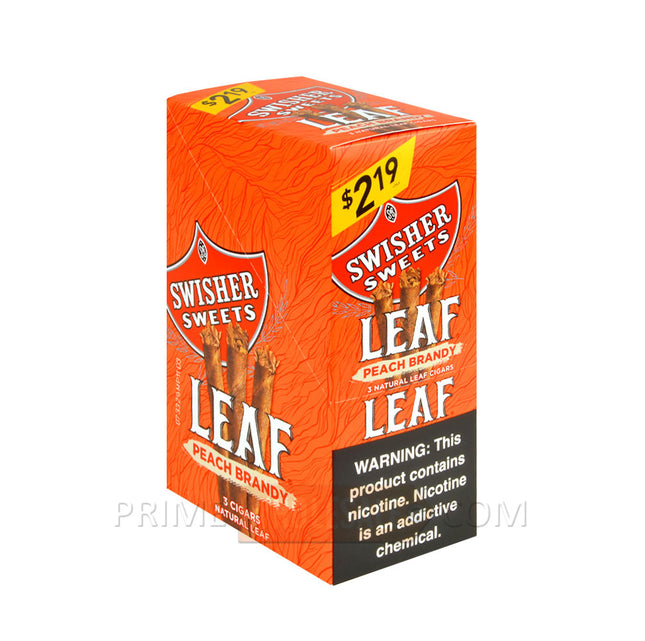 Swisher Sweets Leaf Peach Brandy Cigars 2.19 Pre-Priced 10 Packs of 3