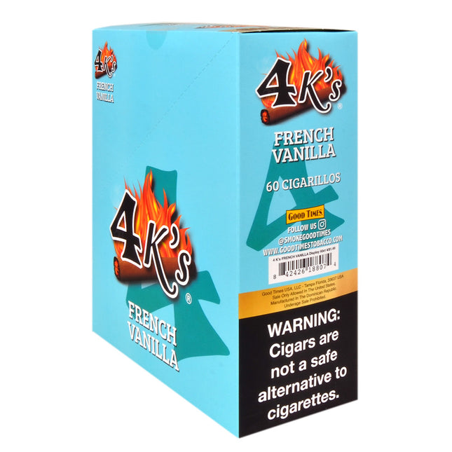 4 Kings Cigarillos 15 Packs of 4 Pre-Priced 1.49 French Vanilla