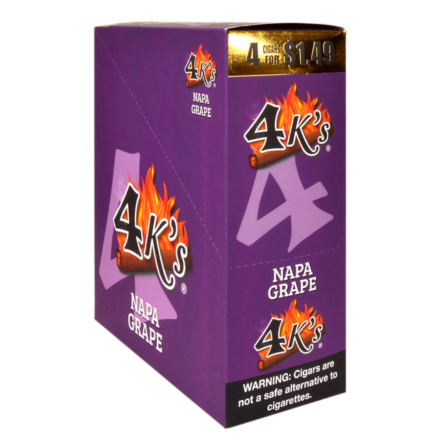 4 Kings Cigarillos 15 Packs of 4 Pre-Priced 1.49 Napa Grape