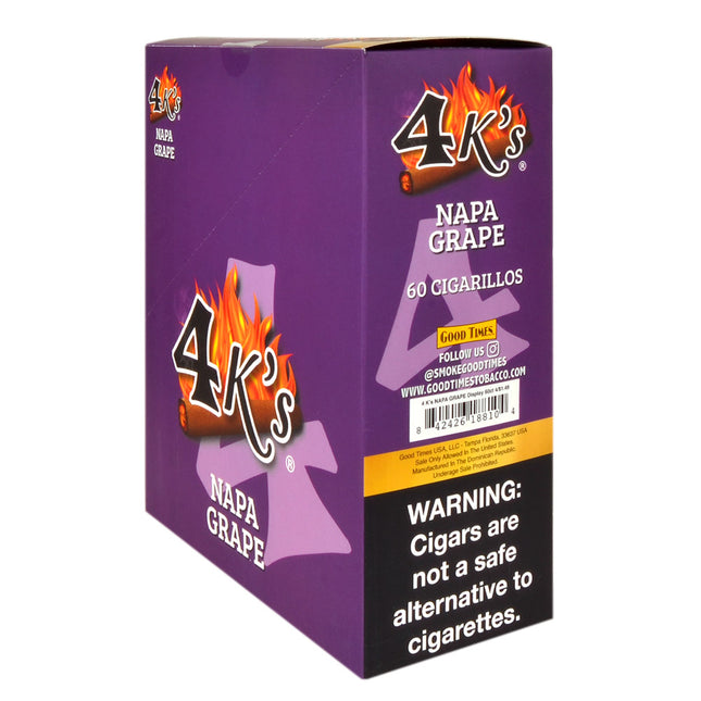 4 Kings Cigarillos 15 Packs of 4 Pre-Priced 1.49 Napa Grape