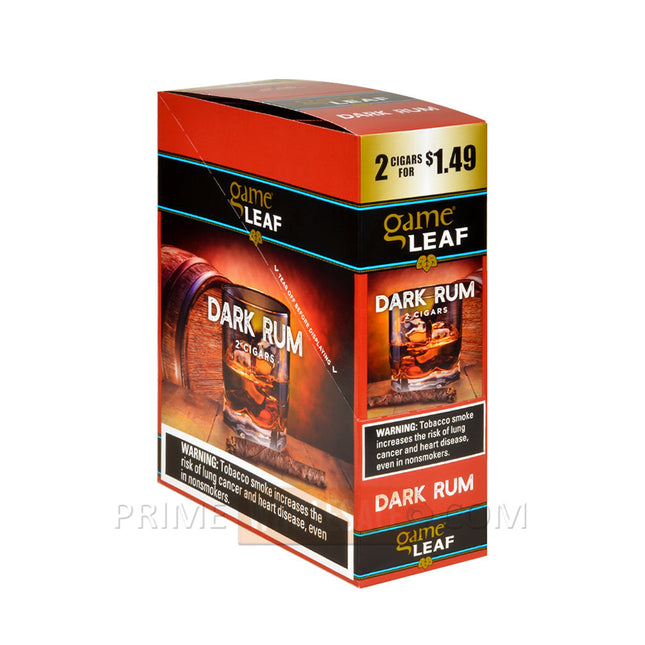 Game Leaf Cigarillos 1.49 Pre-Priced 15 Packs of 2 Dark Rum