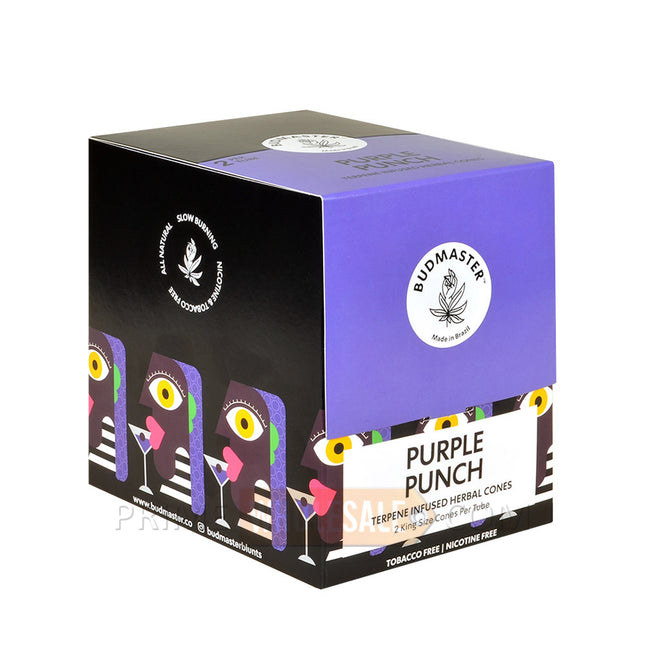Budmaster Terpene Infused Herbal Cones Purple Punch 12 Tubes of 2