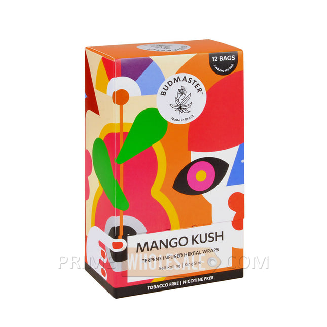 Budmaster Terpene Infused Herbal Wraps Mango Kush 12 Bags of 5