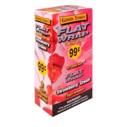 Good Times Flat Wraps 99c Pre-Priced 25 Packs of 2 Strawberry Cream
