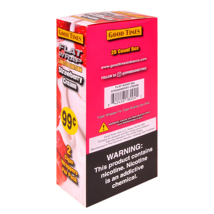 Good Times Flat Wraps 99c Pre-Priced 25 Packs of 2 Strawberry Cream
