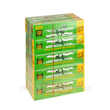 Bull Durham Filter Tubes 100 mm Menthol 5 Cartons of 200