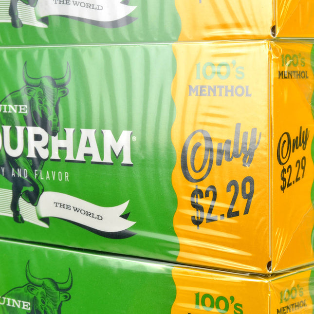 Bull Durham Filter Tubes 100 mm Menthol $2.29 Pre-Priced 5 Cartons of 200