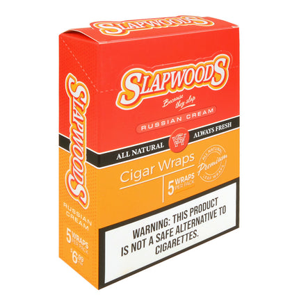 Slapwoods Russian Cream Natural Cigar Wraps, 10 packs of 5