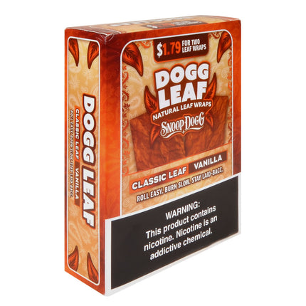 Dogg Leaf Vanilla Leaf Wraps, 15 packs of 2, Pre-Priced $1.79