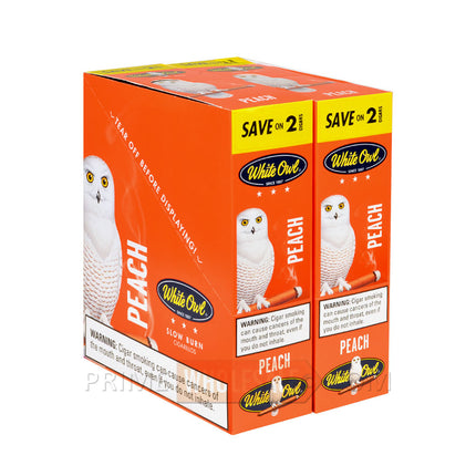 White Owl Cigarillos 30 Packs of 2 Cigars Peach