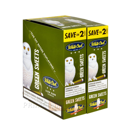 White Owl Cigarillos 30 Packs of 2 Cigars Green Sweets