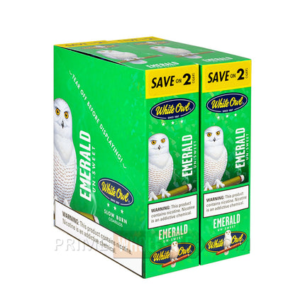 White Owl Cigarillos 30 Packs of 2 Cigars Emerald