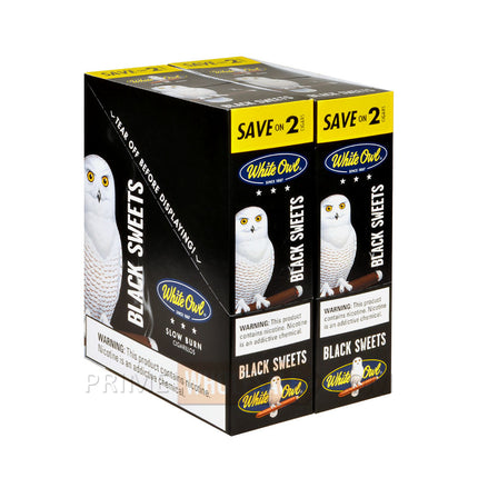 White Owl Cigarillos 30 Packs of 2 Cigars Black Sweets