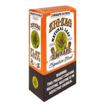 Zig Zag Signature Blend Natural Leaf Flat Wraps 10 packs of 2