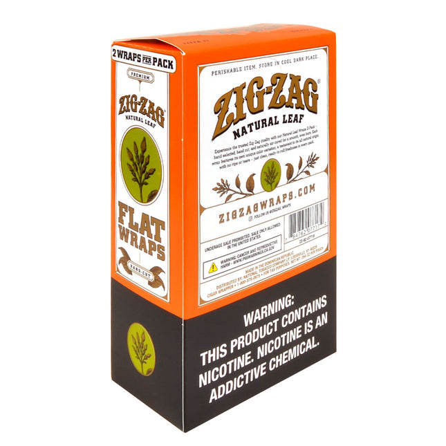 Zig Zag Signature Blend Natural Leaf Flat Wraps 10 packs of 2