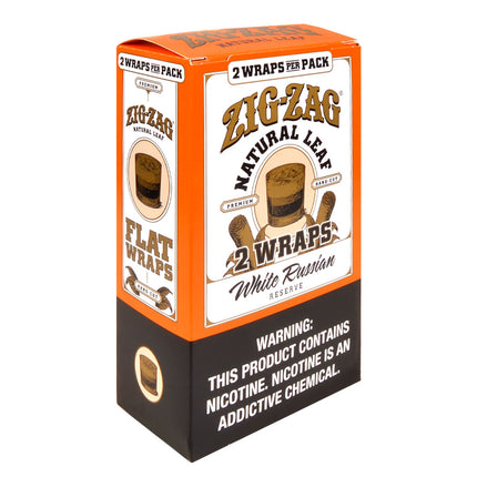 Zig Zag White Russian Natural Leaf Flat Wraps 10 packs of 2