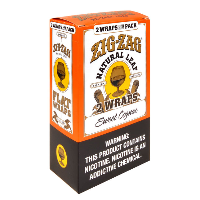 Zig Zag Sweet Cognac Natural Leaf Flat Wraps 10 packs of 2