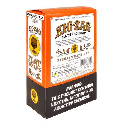 Zig Zag Sweet Cognac Natural Leaf Flat Wraps 10 packs of 2