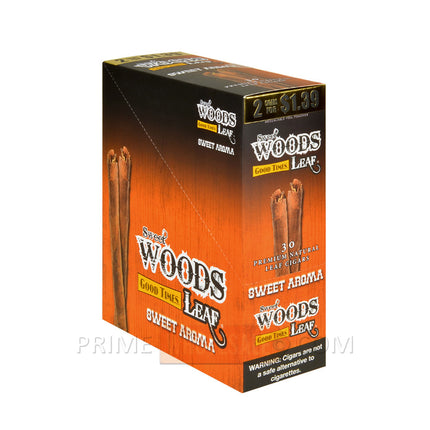 Good Times Sweet Woods Leaf Cigars Sweet Aroma 1.39 Pre-Priced 15 Packs of 2