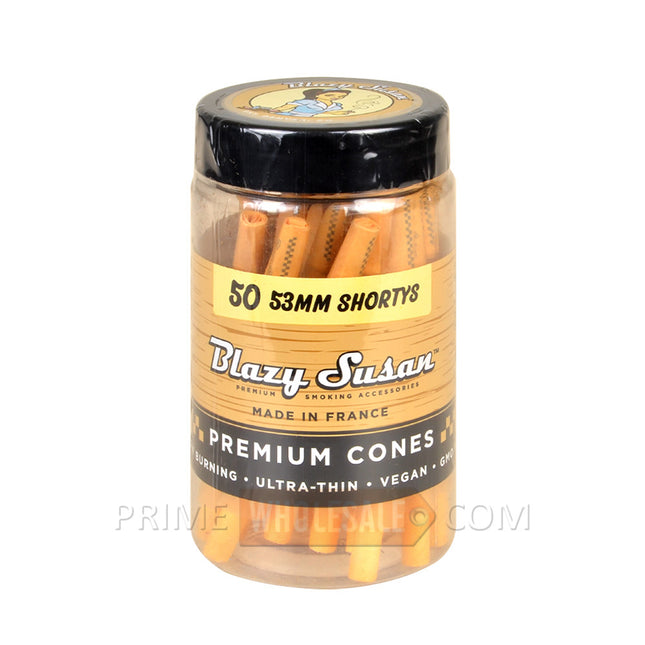 Blazy Susan Unbleached Cones 53 mm Shortys Jar of 50