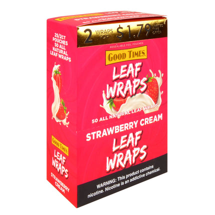 Good Times 2x$1.79 Leaf Wraps Strawberry Cream