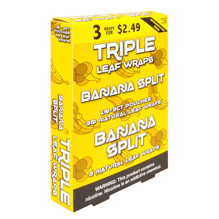 Good Time Triple Leaf Wraps 3x$2.49 Banana Split