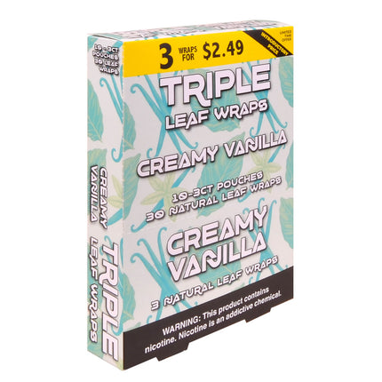 Good Time Triple Leaf Wraps 3x$2.49 Creamy Vanilla