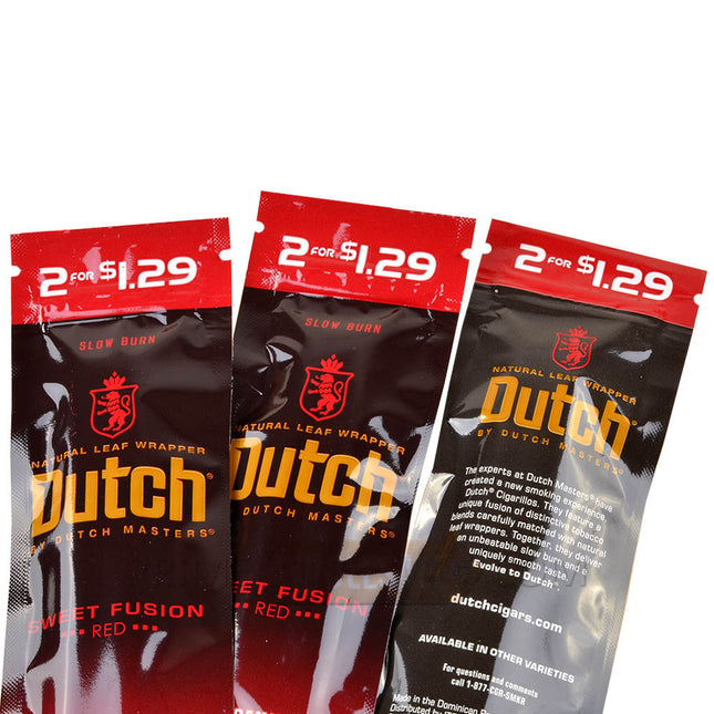 Dutch Masters Foil Sweet Fusion (Red) 1.29 Pre-Priced Cigarillos 30 Packs of 2