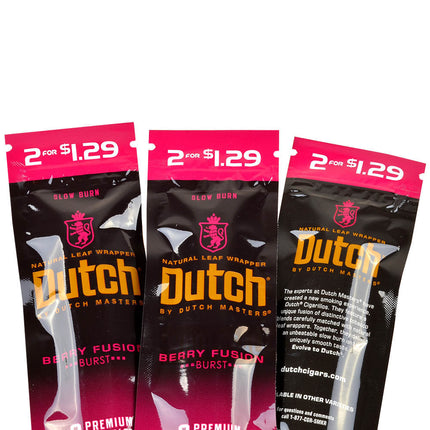 Dutch Masters Foil Berry Fusion (Burst) 1.29 Pre-Priced Cigarillos 30 Packs of 2