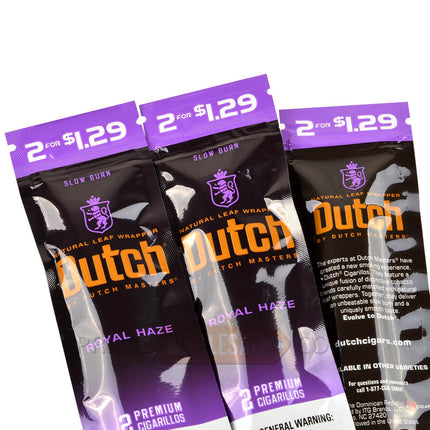 Dutch Masters Foil Royal Haze 1.29 Pre-Priced Cigarillos 30 Packs of 2
