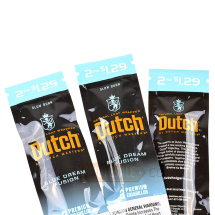 Dutch Masters Foil Blue Dream Fusion 1.29 Pre-Priced Cigarillos 30 Packs of 2